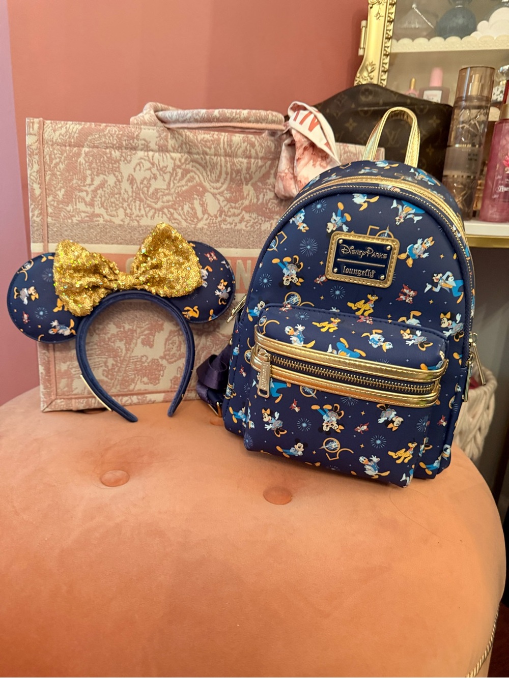 Walt Disney World 50th Anniversary Celebration Mickey friends Loungefly backpack